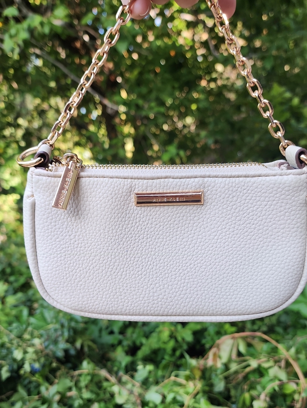 Anne Klein Pebbled Mini Shoulder Bag with Gold Chain - Picture 16 of 16